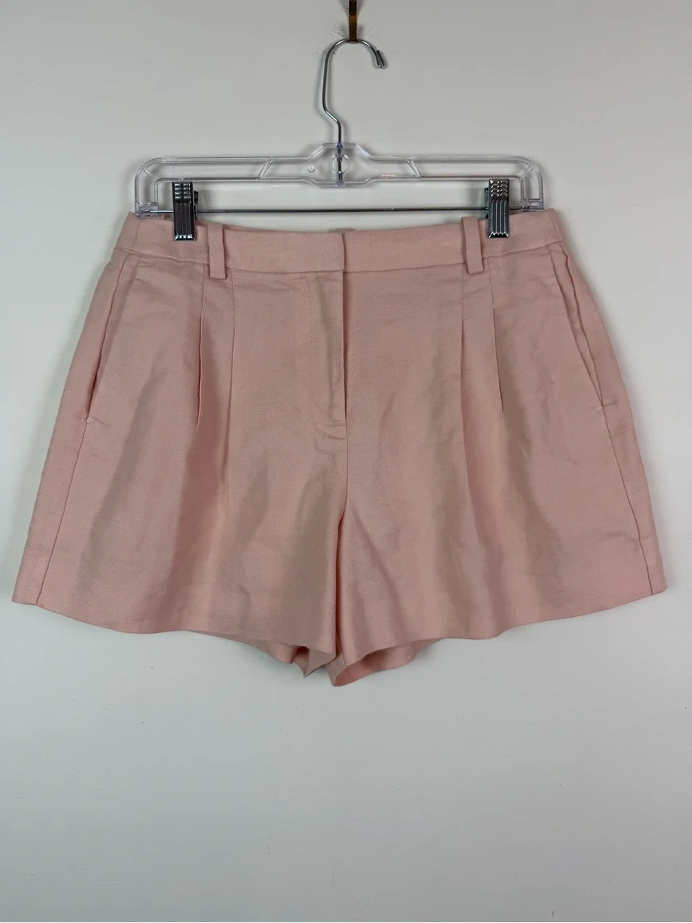 J. Crew Alexandra Blazer & Lucia Shorts Set in Pink Stretch Linen Blend Size 8